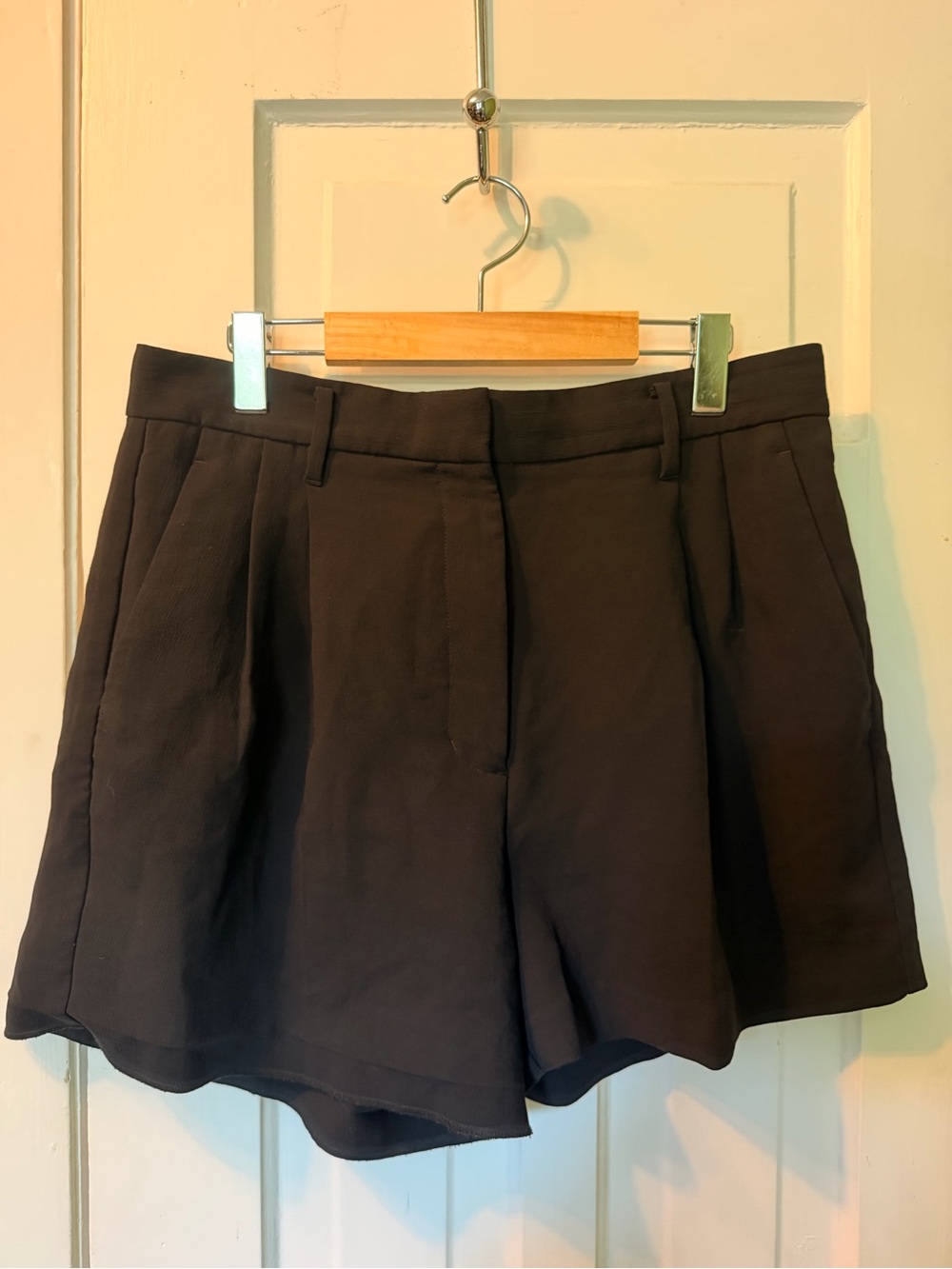 Wilfred Black High-Rise Tailored Bermuda Shorts